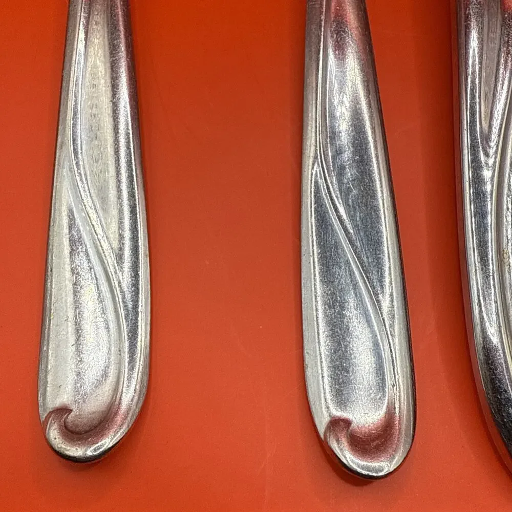 (6)Reed & Barton EDGARTOWN Soup Serving Spoon Knife Stainless Flatware Glossy